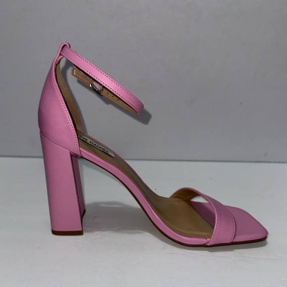 Steve Madden Women's Tiaa Two-Piece Dress Sandals - Pink Leather 10m - Picture 5 of 8
